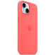 Чехол Apple iPhone 15 Silicone Case with MagSafe - Guava (MT0V3)