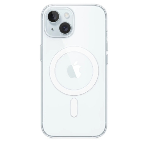 Чехол iPhone 15 Clear Case with MagSafe 1:1 Transparent