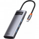 HUB Baseus Metal Gleam Series 5-in-1 Multifunctional Type-C HUB Docking Station Space Gray (CAHUB-CX0G)