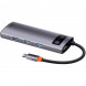 HUB Baseus Metal Gleam Series 5-in-1 Multifunctional Type-C HUB Docking Station Space Gray (CAHUB-CX0G)