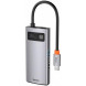 HUB Baseus Metal Gleam Series 4-in-1 (2xUSB3.0 + 4KHD + Type-C) Gray