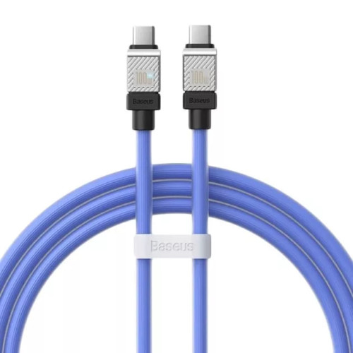 Кабель USB Type-C Baseus CoolPlay Series Type-C to Type-C 100W 1m blue (CAKW000203)