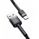 Кабель Baseus Cafule Cable USB for Type-C 3A 1M Gray/Black (CATKLF-BG1)