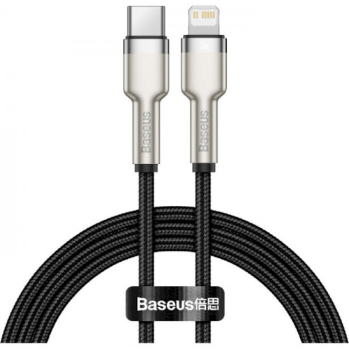 Кабель Baseus Cafule Metal Type-C to Lightning PD 1m Black (CATLJK-A01)