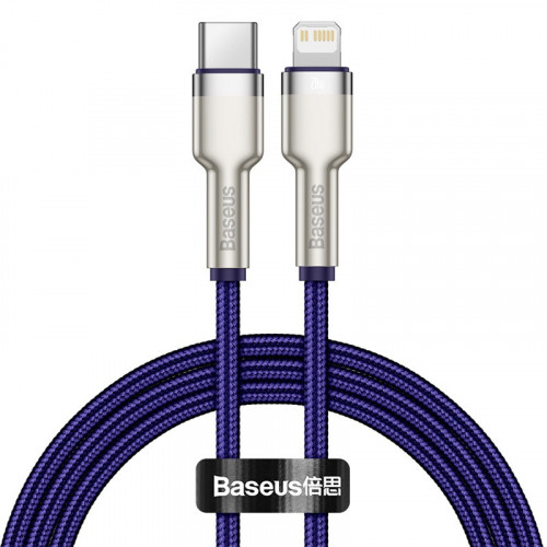 Кабель Baseus Type-C to Lightning PD 20W 1M Cafule metal Purple (CATLJK-A05)