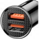 АЗП Baseus Car Charger Circular Plastic USB-C and USB 3.0 30W Black (CCALL-YD01)