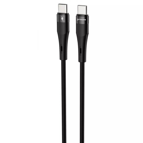 Кабель Proove Light Silicone Plus Type-C to Type-C 60W 1m Black (CCLS60002201)