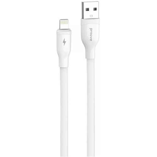 Кабель Proove Flat Out Lightning 2.4A (1m) white