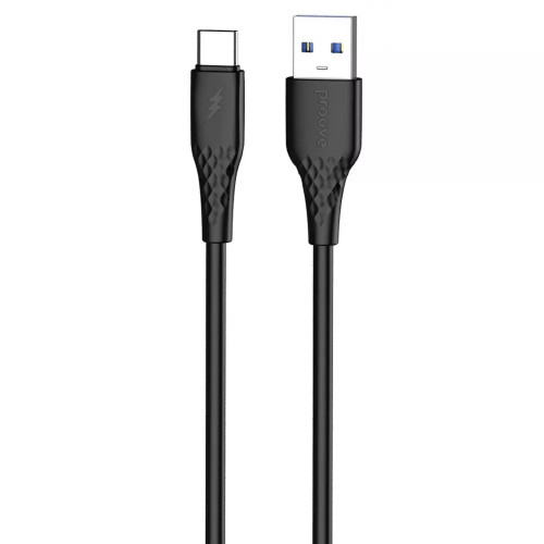 Кабель Proove GridLine USB to Type-C 3A 1m Black