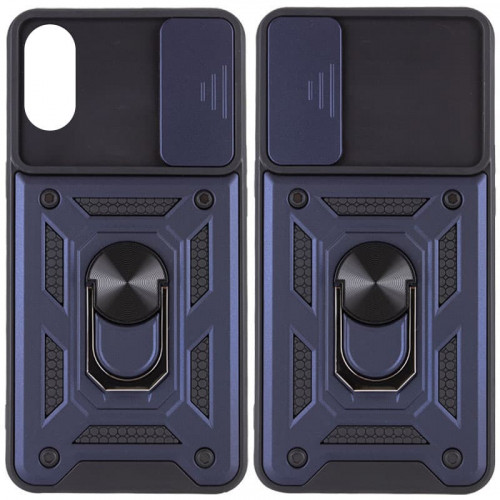 Чехол ударопрочный Camshield Serge Ring for Magnet для Samsung Galaxy A03 Core (Синий)