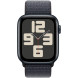 Apple Watch SE (2024) GPS 44mm Midnight Aluminium Case w. Ink Sport Loop (MXEP3)