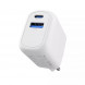 СЗУ Proove Silicone Power Plus 30W (Type-C + USB) White