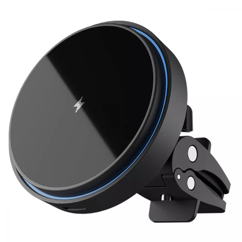 Автодержатель с беспроводной зарядкой Proove Light Circle 15W Black (WHLC15010001)