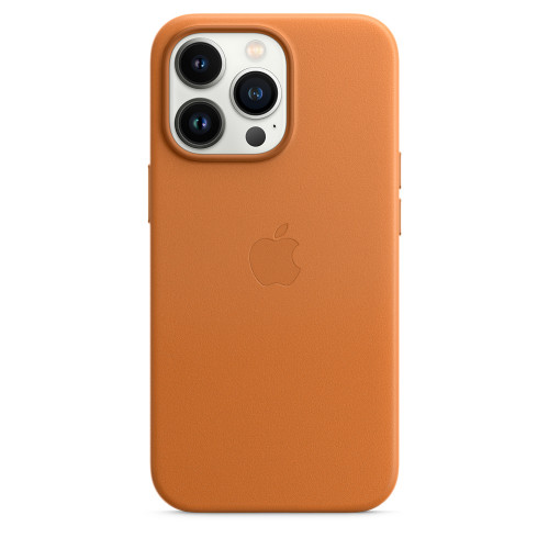 Чехол iPhone 13 Pro Leather Case with MagSafe - Golden Brown (MM193)