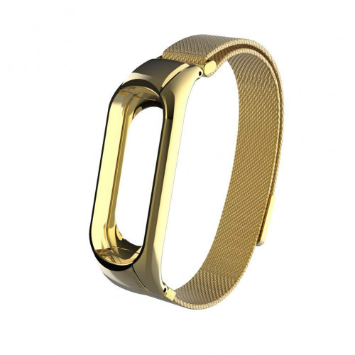 Ремешок Gasta Milanese Magnetic V2 for Xiaomi Mi Band 3 Gold