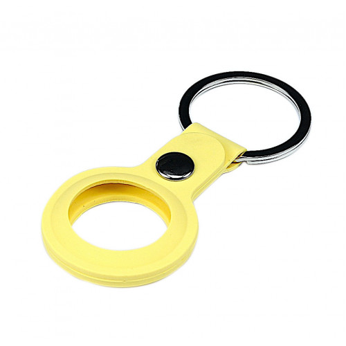 Брелок з кільцем Apple AirTag Silicone Key Ring Yellow (HC)