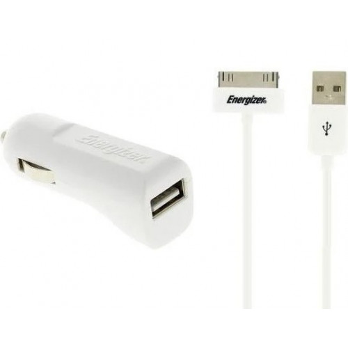 Energizer АЗУ USB + кабель для Apple iPhone 4/4S 1A белый (DC1UCIP2) 