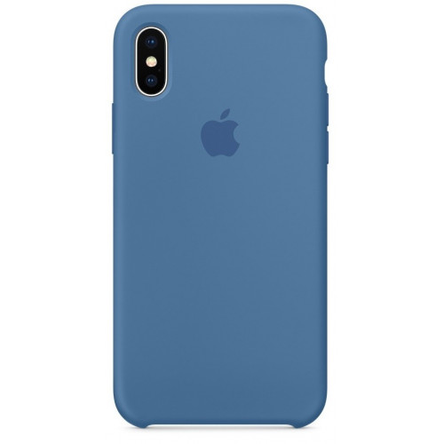 Силіконовий чохол Apple Silicone Case Denim Blue (1:1) для iPhone XS