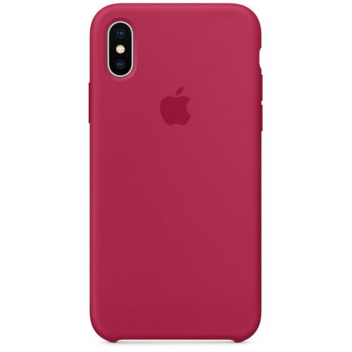 Силиконовый чехол Apple Silicone Case Rose Red (1:1) для iPhone XS Max