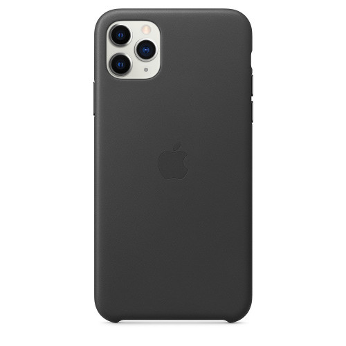 Чохол Apple iPhone 11 Pro Max Leather Case Black (MX0E2)