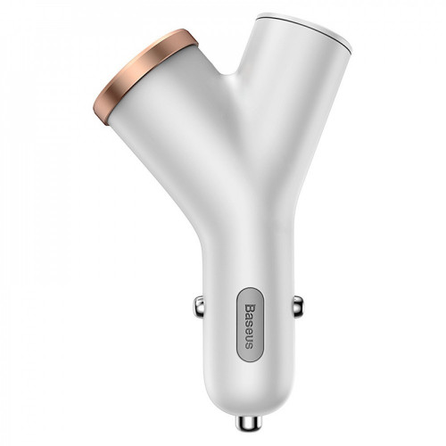 АЗУ Baseus Y type Car Charger White (CCALL-YX02)