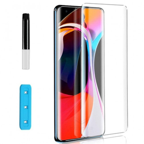 Защитное стекло 5D Xiaomi Mi 10 / Mi 10 Pro (Clear) UF клей+лампа