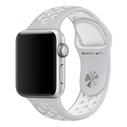 Ремінець Nike Apple Watch 38/40mm Light Grey/White Nike Sport Band