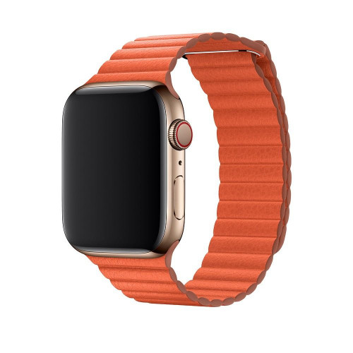 Ремешок Apple Watch 42/44mm Leather Loop (Orange)
