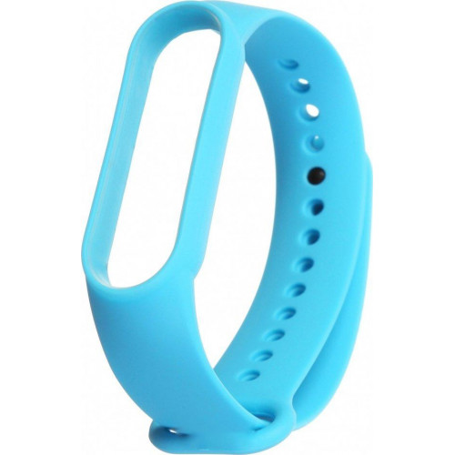 Силиконовый ремешок для Xiaomi Mi Band 5 / 6 (Голубой / Light Blue)