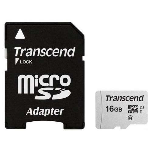 Карта памяти Transcend 16GB microSDHC 300S UHS-I U1 + ad