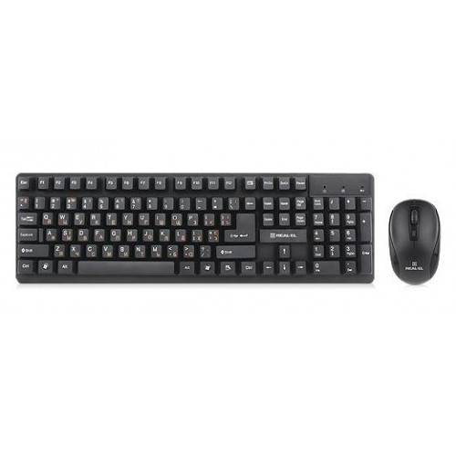 Беспроводной комплект (клавиатура, мышь) REAL-EL Standard 550 Kit Black USB UAH